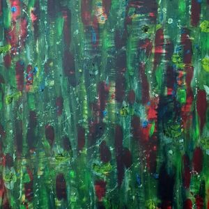 DIGITAL GREEN - Oil on Canvas Painting