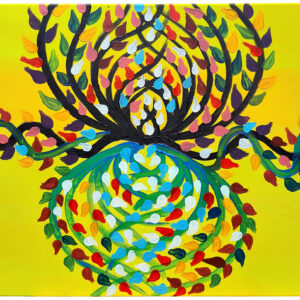 DIGITAL TREE - Acrylic & Oil on Canvas Painting