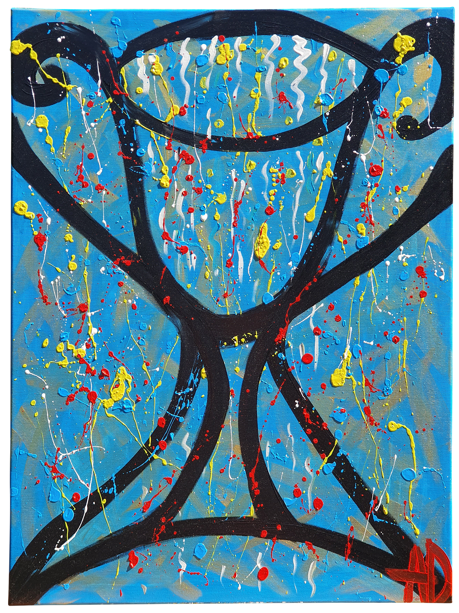 WINNER CUP - Acrylic & Oil on Canvas Painting