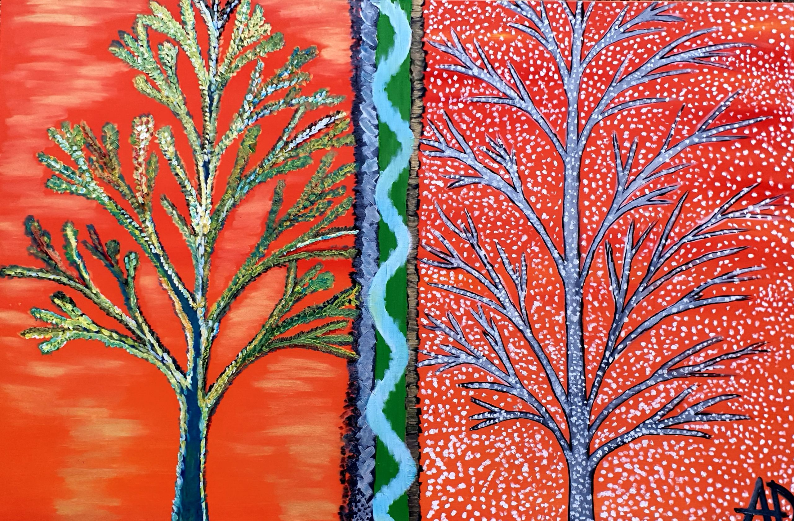 NAKED SOULS - Oil on Canvas Painting