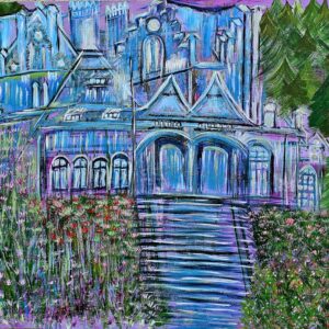 CASTLE IN THE FOREST - Acrylic on Canvas Painting