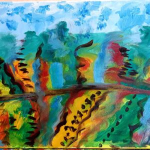 ZĀRTES IEZIS, LATVIA - Oil on Canvas Painting