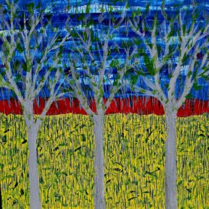 THOSE BIRDS - Acrylic & Oil on Canvas Painting