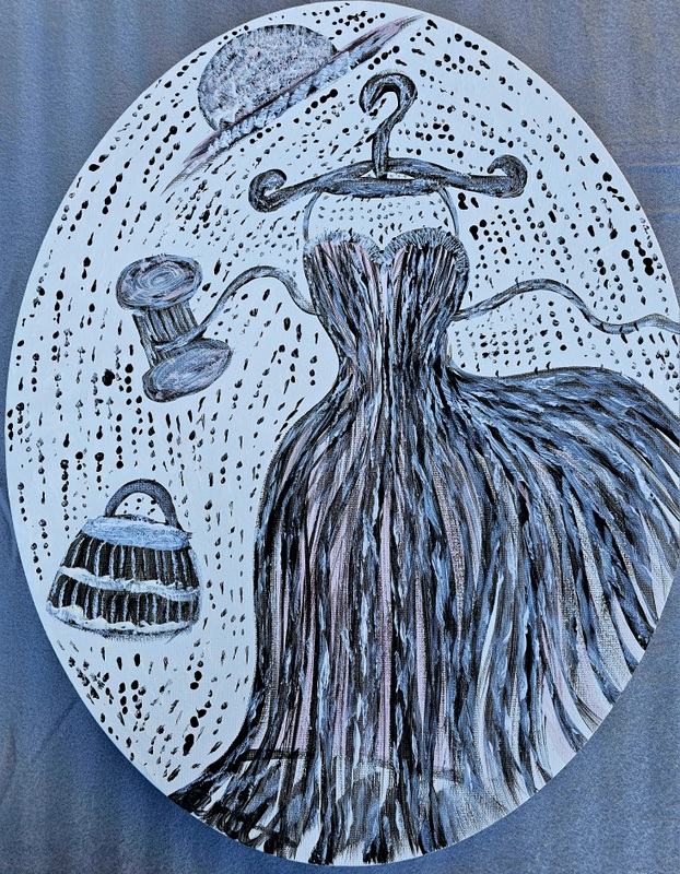 Fashion - Acrylic on Canvas Painting - Image 2