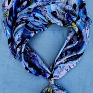 Eyes - Anda Abstract Large Silk Scarf