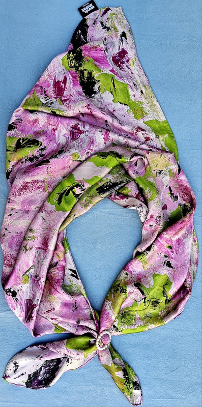 Blooming - Anda Abstract Large Silk Scarf