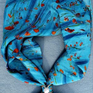 Poppies- Anda Abstract Small Silk Scarf