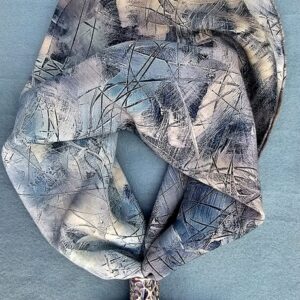 Skating - Anda Abstract Small Silk Scarf
