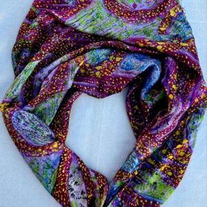 Anda Abstract Silk Scarf - "Synergy"
