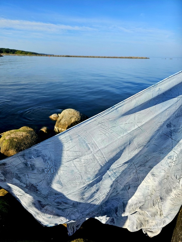 Skating – Silk Scarf 110x110 cm - Image 4