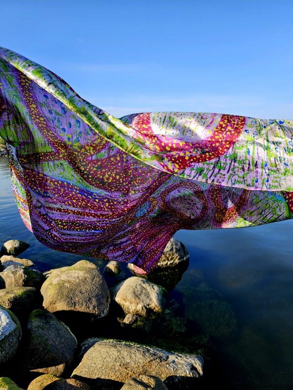 SYNERGY – Silk Scarf 90x90 cm - Image 2