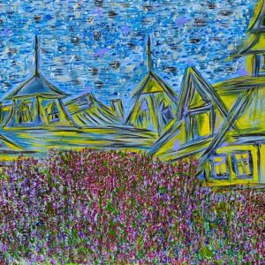 Anda Abstract Painting - "Tukums Is Blossoming"