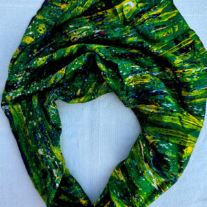 Anda Abstract Silk Scarf - "May" 90cm x 90cm