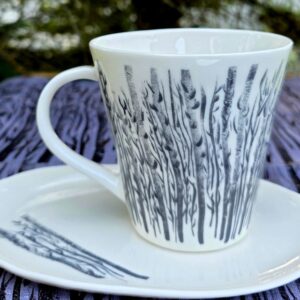 Anda Abstract Porcelain Mug - "Forest"