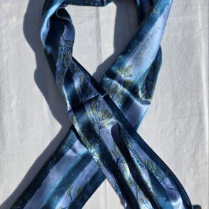 Anda Abstract Silk Scarf - "Golden Age"