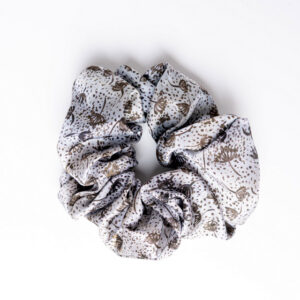 Anda Abstract Silk Hair Scrunchie - "Summer Morning" Large
