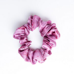 Anda Abstract Silk Hair Scrunchie - "Roses" Small