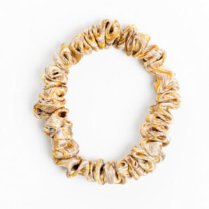 Anda Abstract Silk Hair Scrunchie - "Golden Sand" Micro