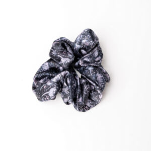 Anda Abstract Silk Hair Scrunchie - "Rose Bay" Large